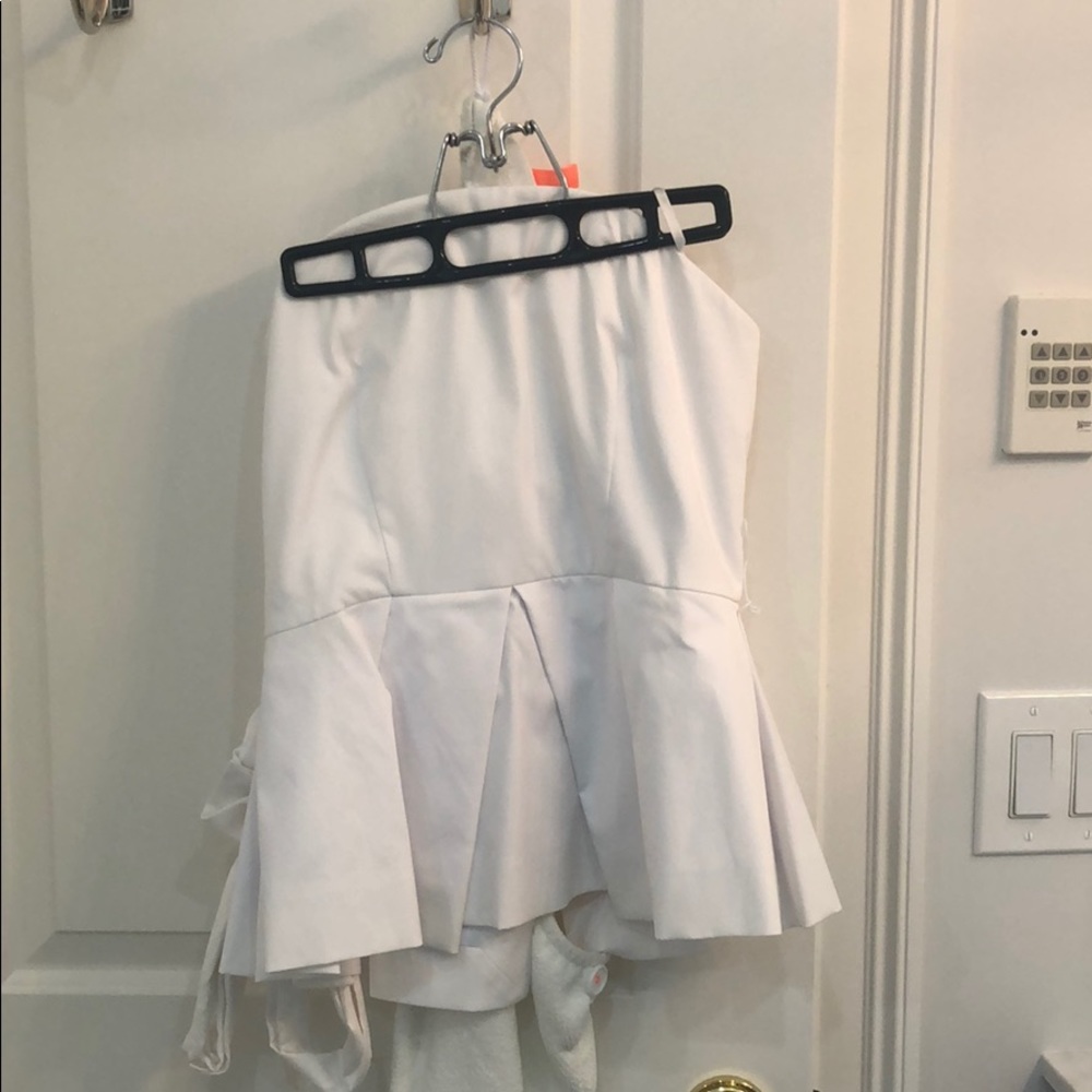 Milly White Peplum Top